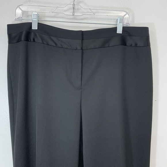 Talbots Heritage  Black Trouser Pants Wool Blend  14P Straight Capsule Classic - Picture 2 of 13